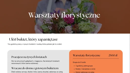 podstrona warsztatów florystycznych